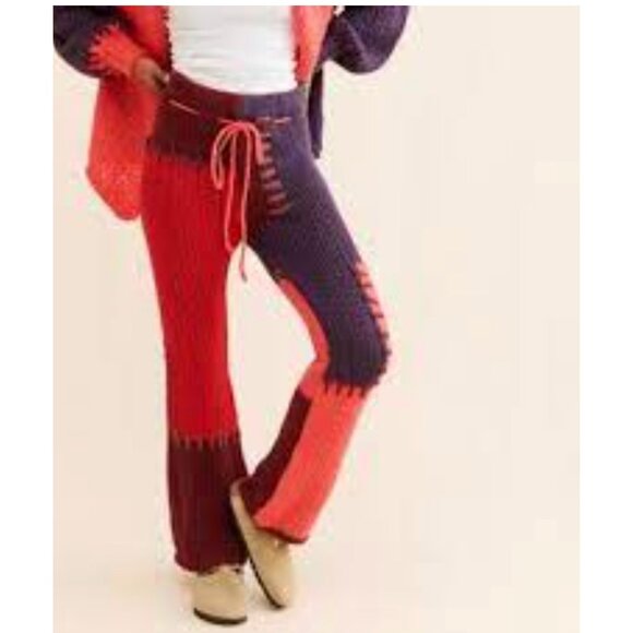 Anthropologie Saachi Chunky Knit Color  Colourful Pants L - Picture 2 of 6